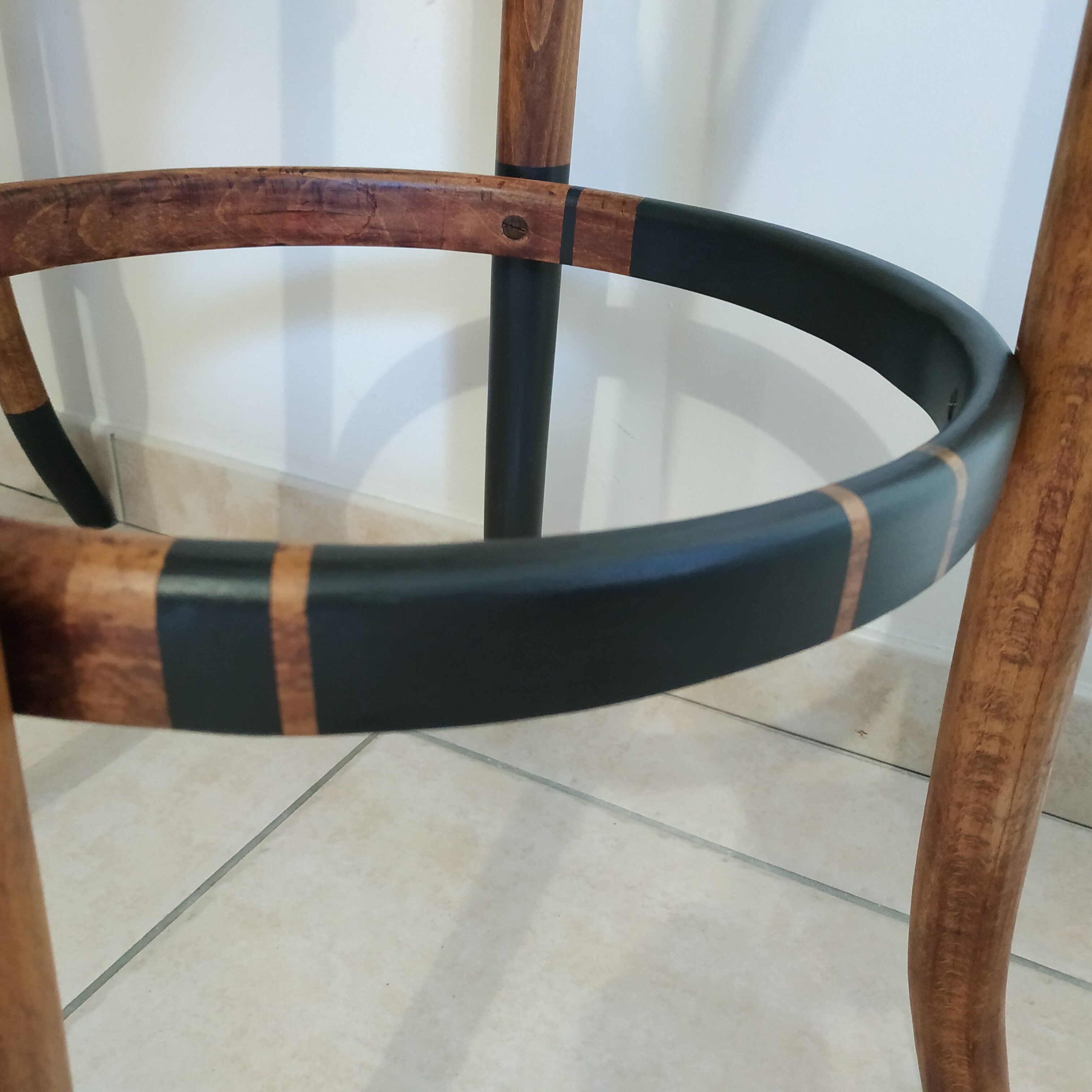 Pair of high bistro stools