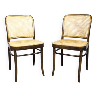 Pair of No. 811 chairs by Josef Hoffmann for Thonet
