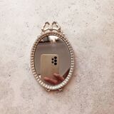 Mini silver medallion mirror