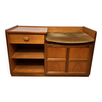 Mid-Century Retro Vintage Teak Telephone Seat by Parker Knoll 1960–1970