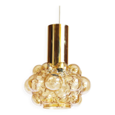 Stunning glass bubble pendant light by Helena Tynell for Glashutte Limburg
