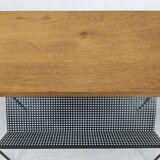 Vintage metal wood magazine rack