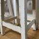Pair of vintage cream stools in painted wood