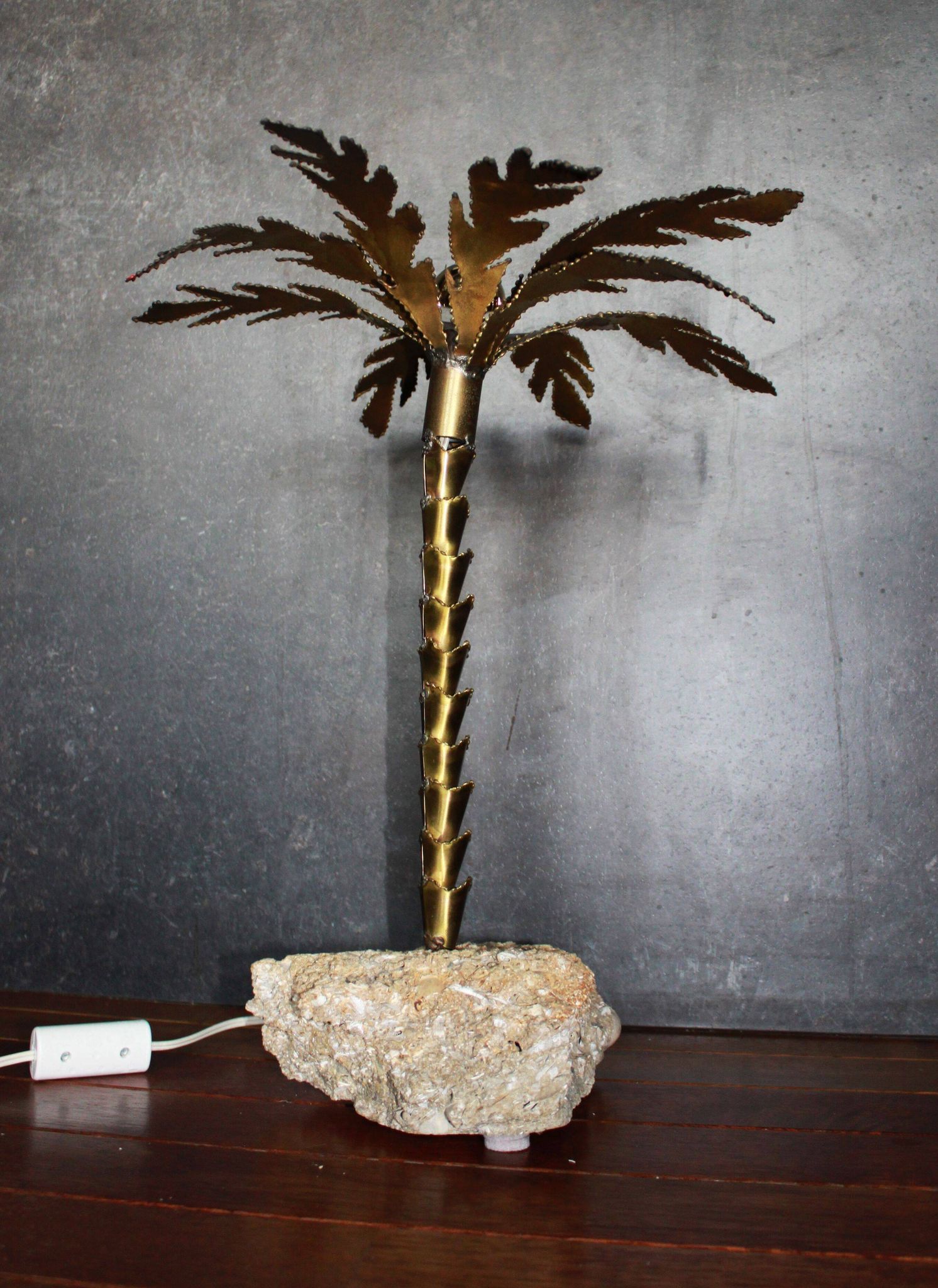 Lampe palmier brutaliste, 1970.