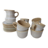 8 tasses en grès vintage