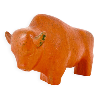 Taureau en céramique de Kurt Tschörner pour Ruscha, 1960s