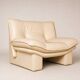 Nicoletti — Pair of lounge chairs "Ambassador" in cream leather