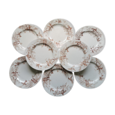 Lot de 8 assiettes Colibri Luneville