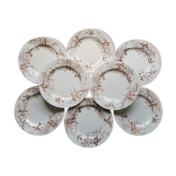 Lot of 8 Colibri luneville plates