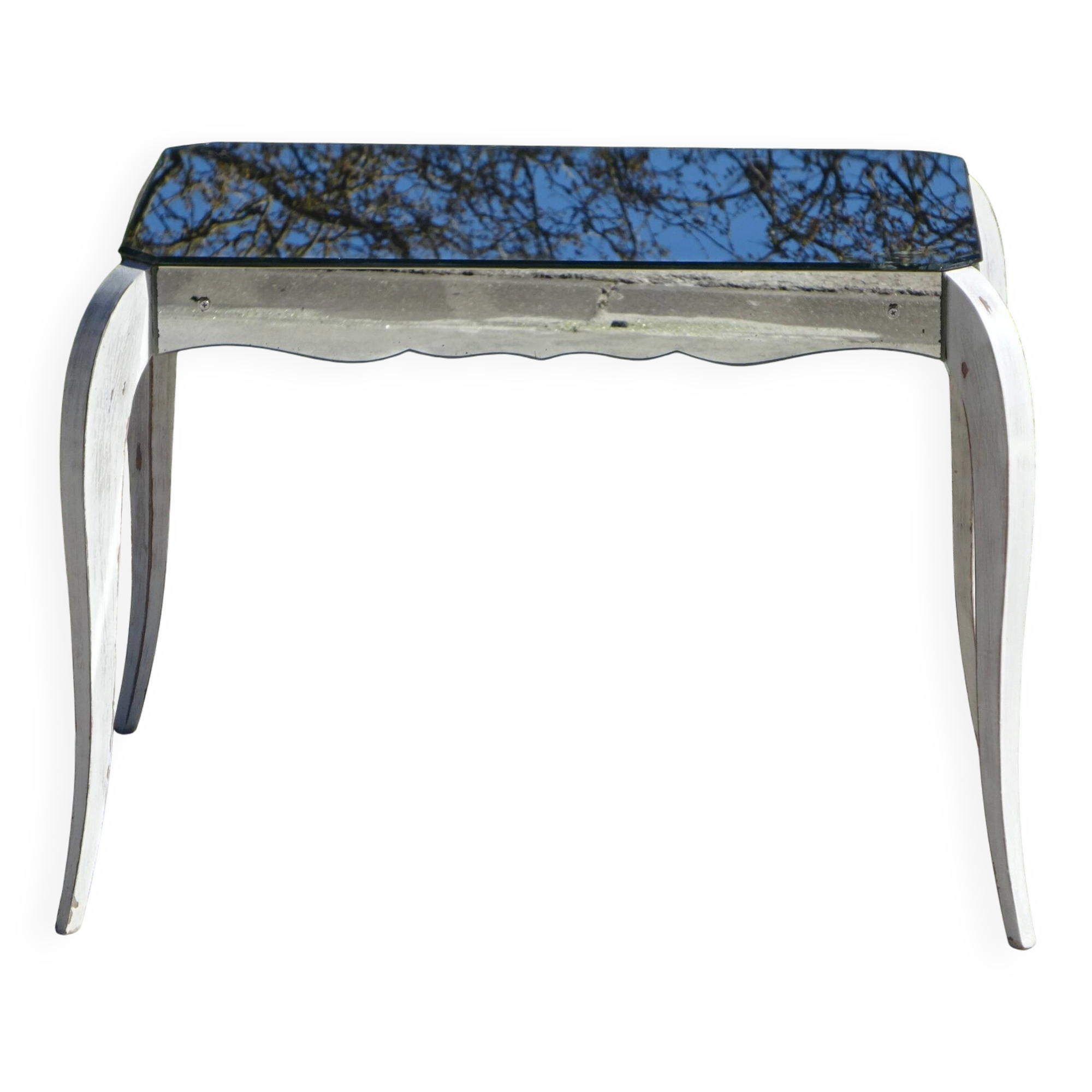 Mirror glass coffee table