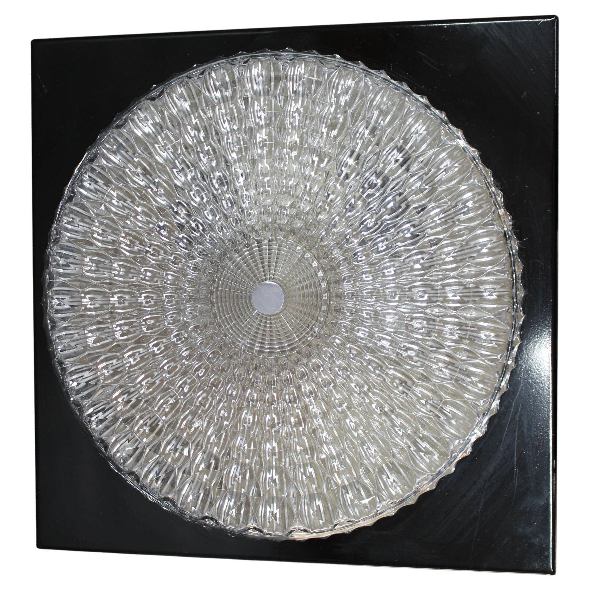 Plafonnier ou applique en verre du milieu du siècle par Lidokov, années 1970.