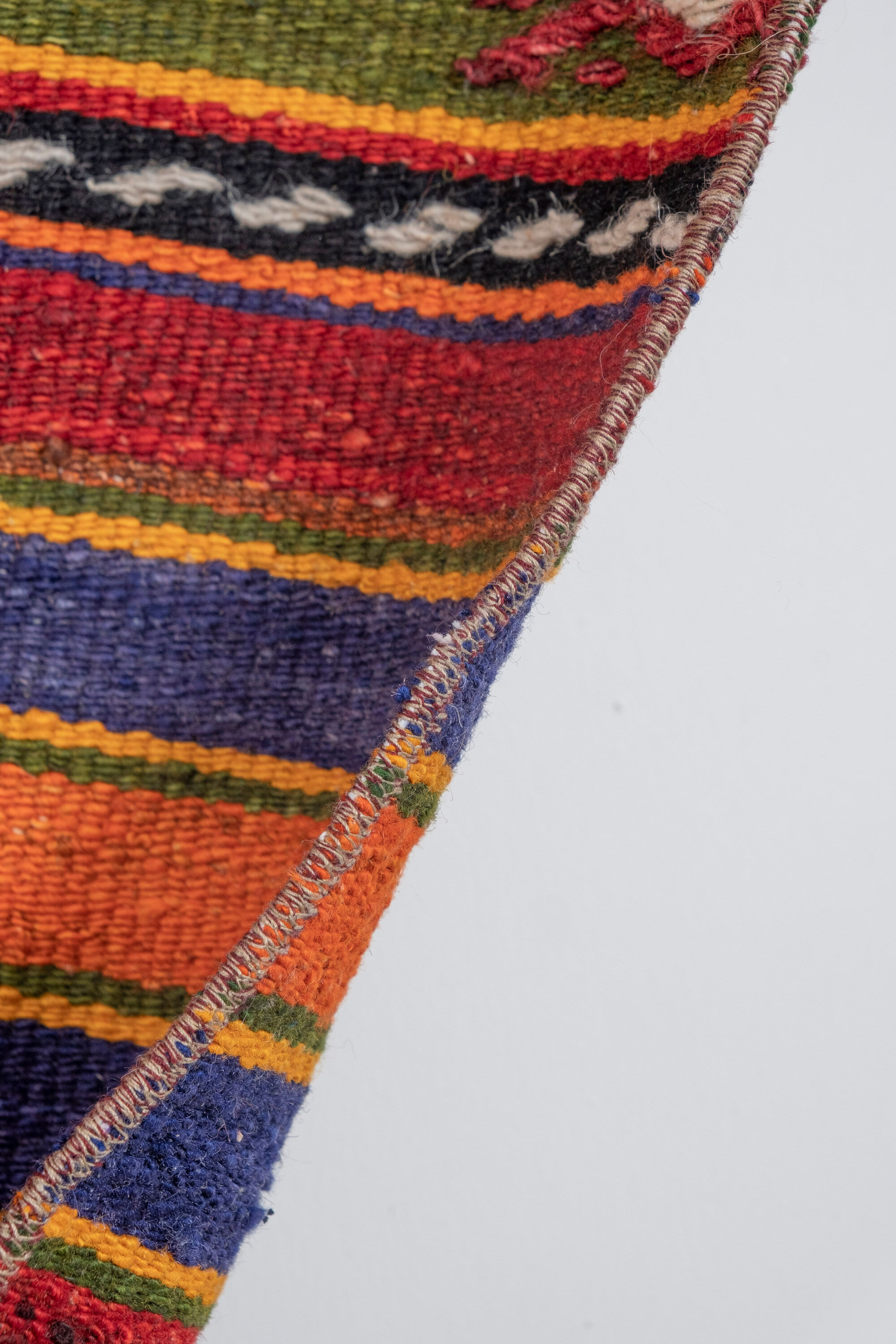 Striped turkish kilim runner rug 66 x 281 cm