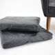1960s black lether danish armchair