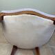 Fauteuil Louis Philippe  en bois et tissu lilas