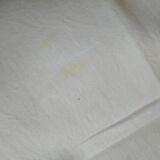 Nappe ancienne en lin brodée de fleurs