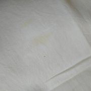 Antique linen tablecloth embroidered with flowers