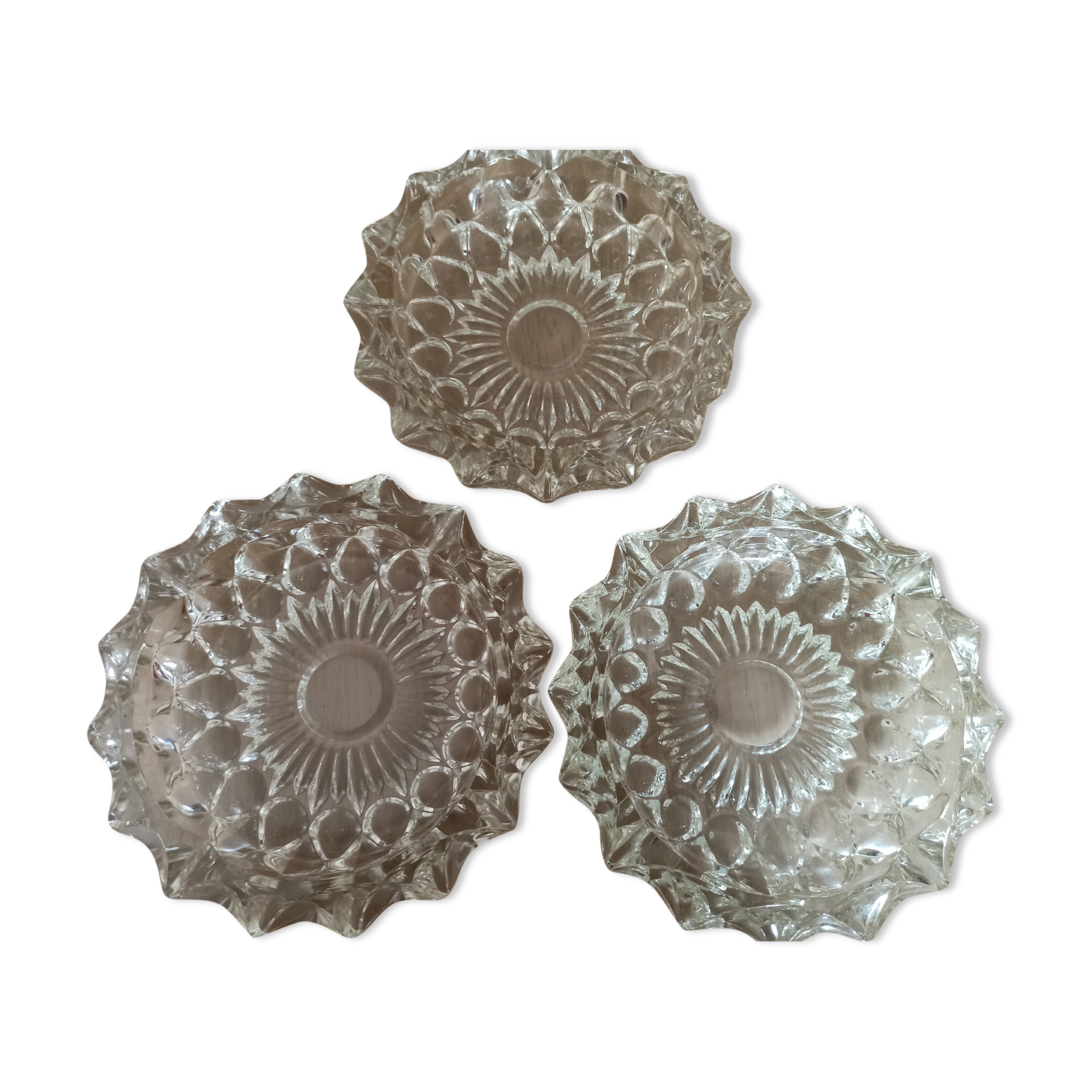 Vintage glass ashtrays