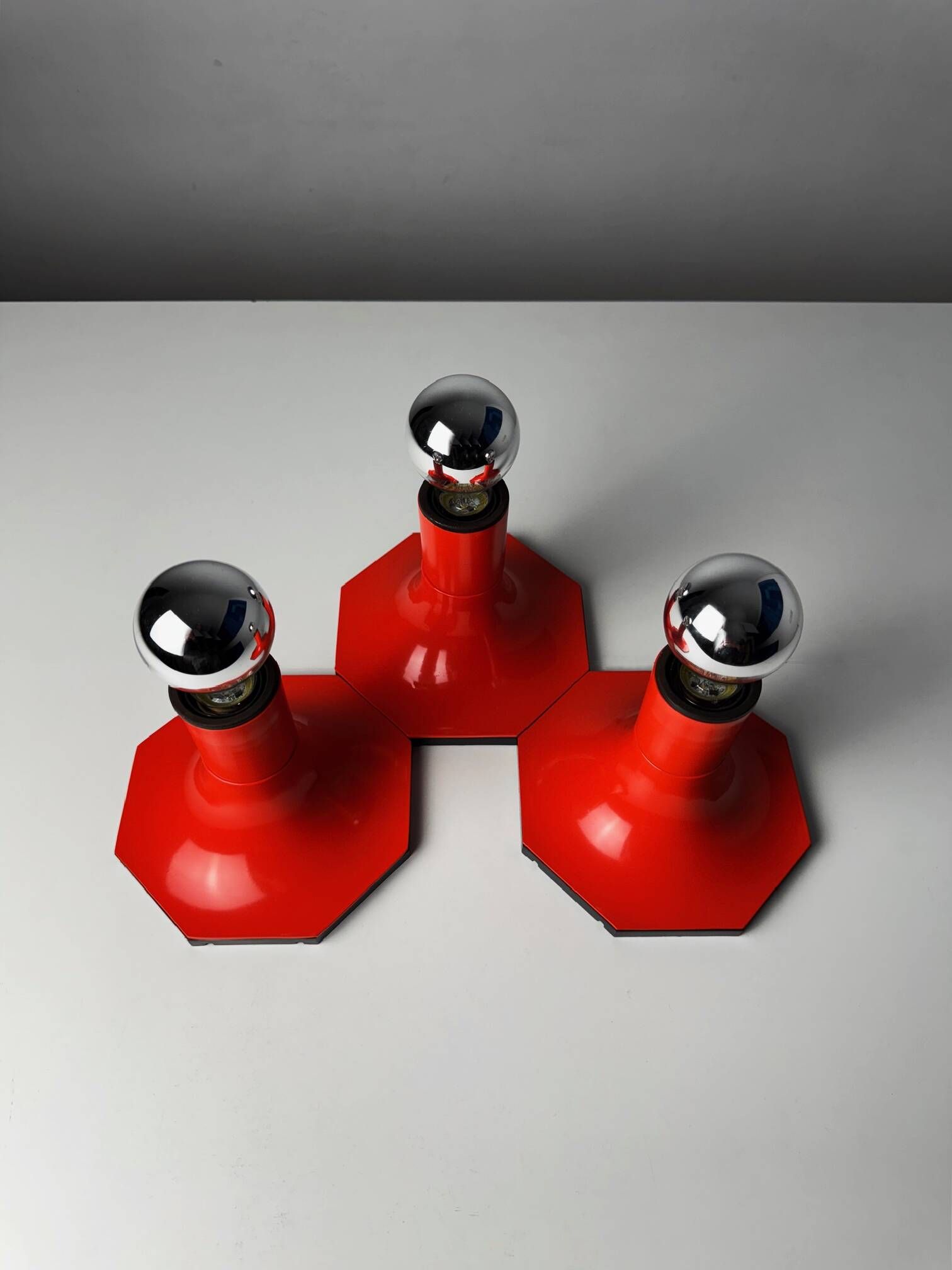 Trio of Staff Lights wall/ceiling lamps 70's, Germany