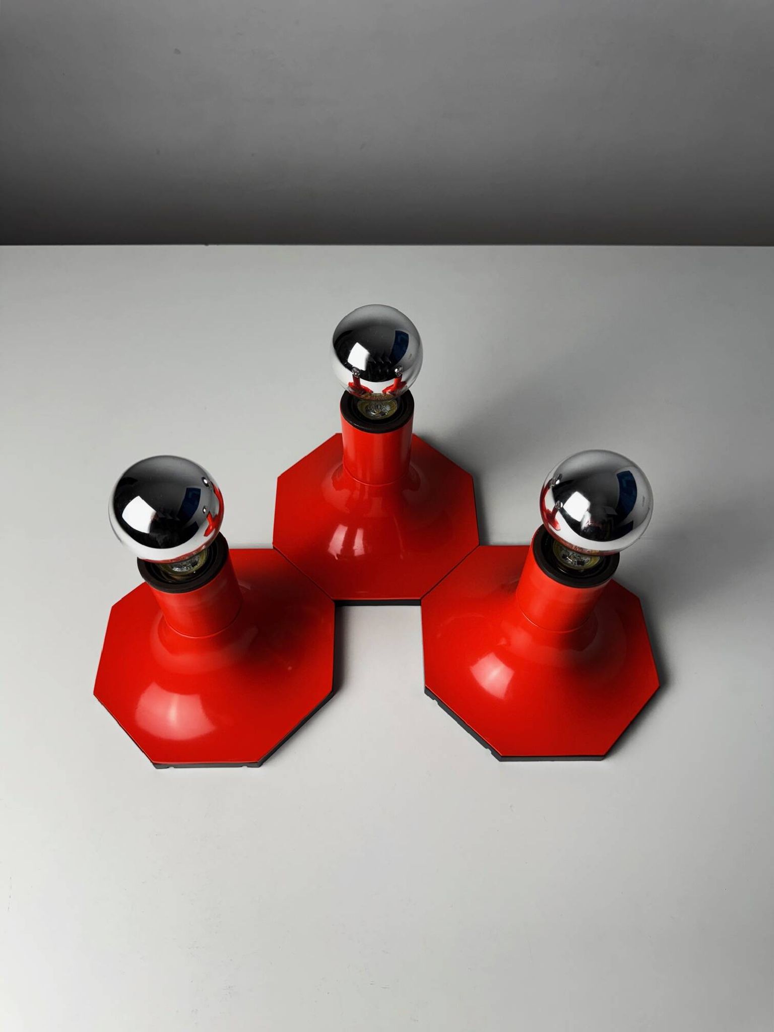 Trio of Staff Lights wall/ceiling lamps 70's, Germany