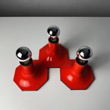 Trio of Staff Lights wall/ceiling lamps 70's, Germany