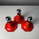 Trio of Staff Lights wall/ceiling lamps 70's, Germany