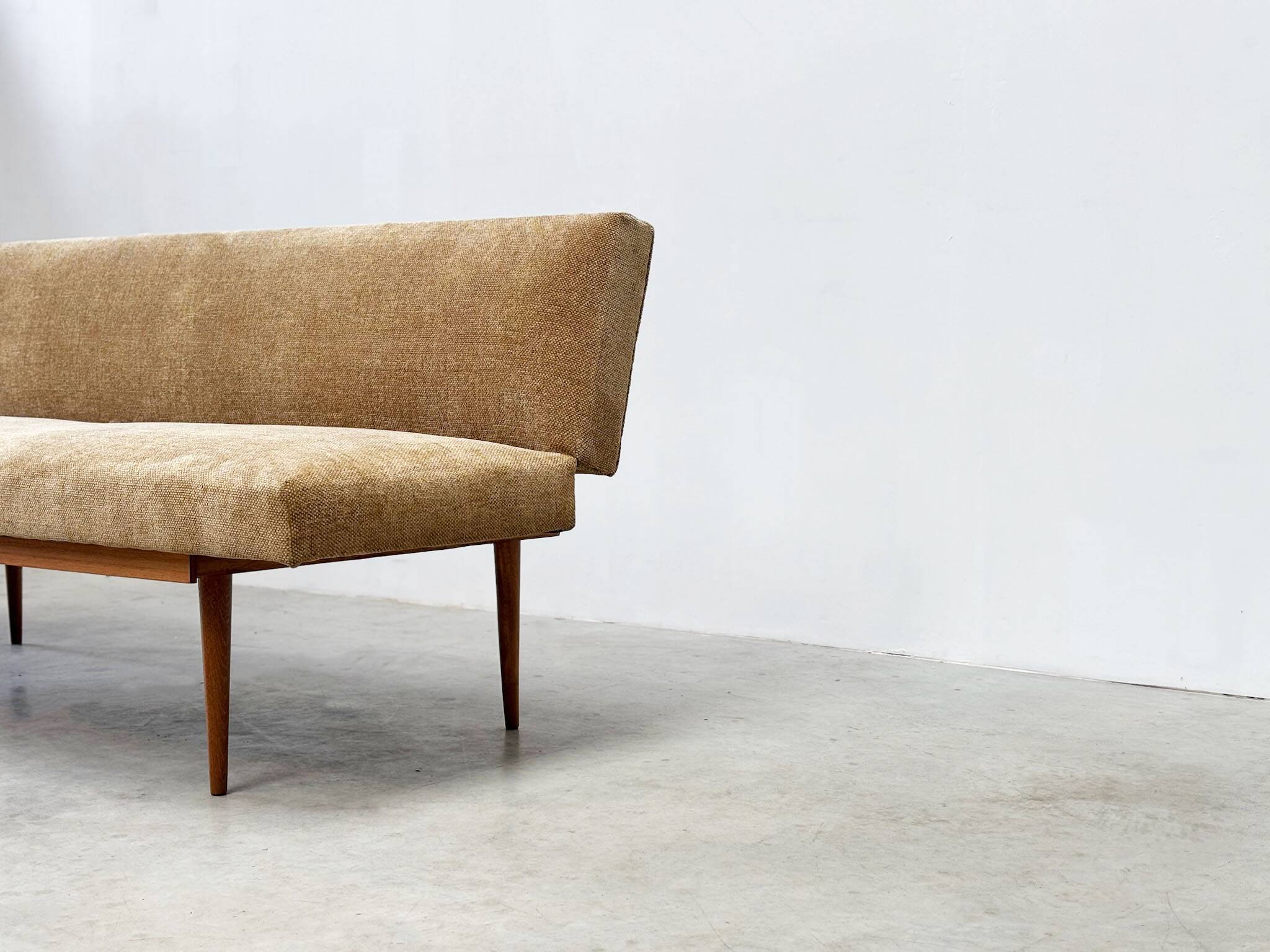 1970's German wooden sofa / daybed