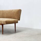 1970's German wooden sofa / daybed