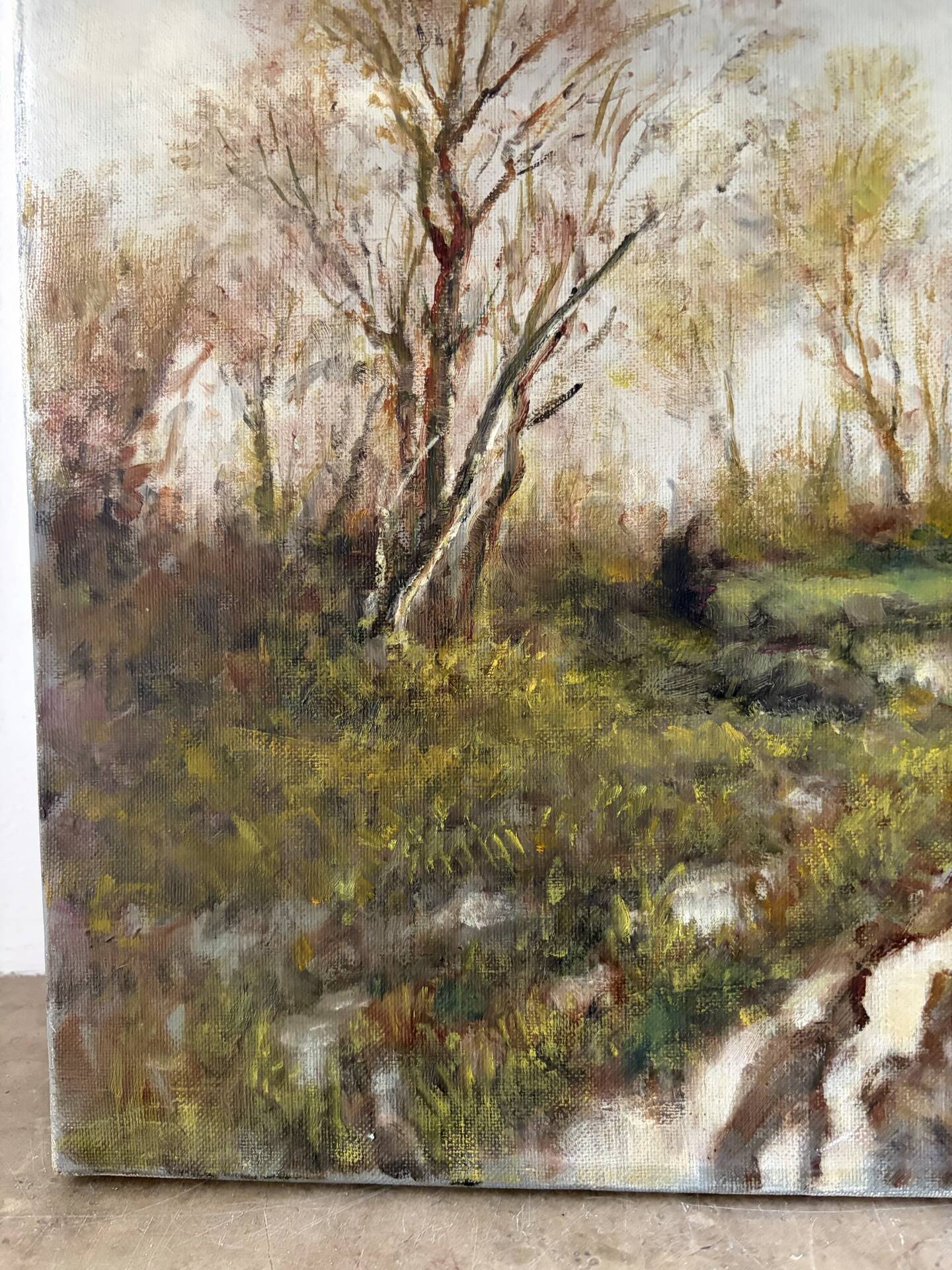 Rural landscape, oil on canvas signed F Baron
