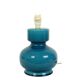 Italian Round Blue Ceramic Lamp Cracked 24cm