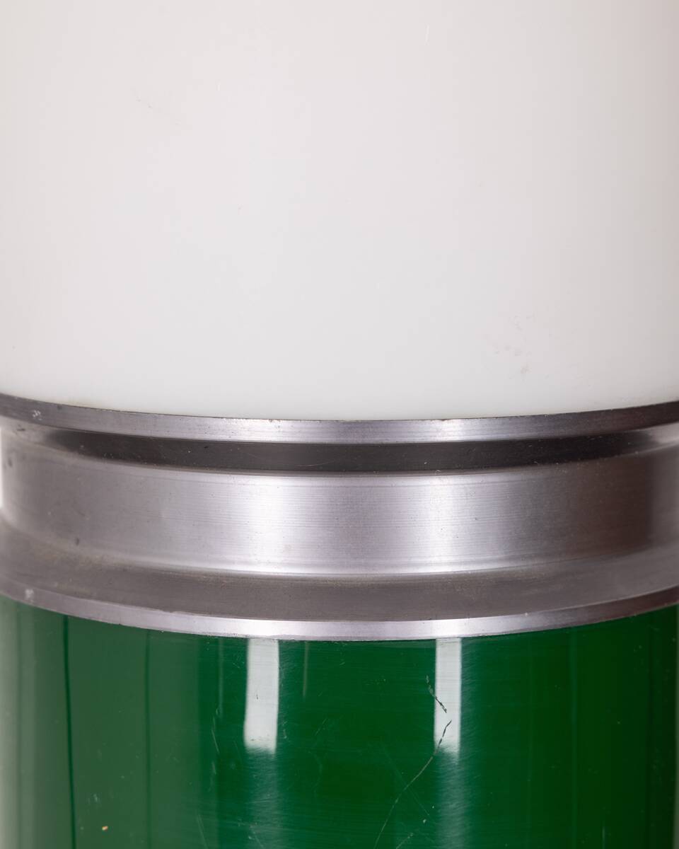 VINTAGE 60'S CHANDELIER IN GLASS AND PLASTIC DESIGN GOFFREDO REGGIANI