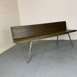 Banc Moderniste en Bois et Acier par Dom Hans van der Laan, 1965