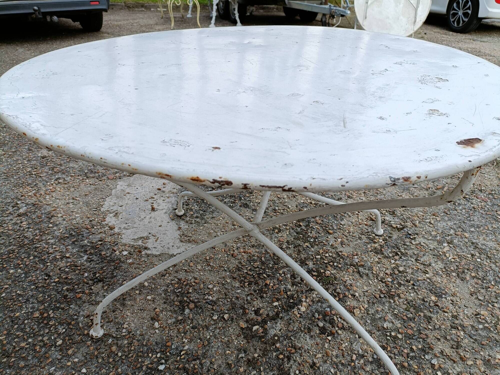 Garden furniture wrought iron old vintage xxeme