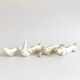 Set of 8 art deco ceramic animal knife holders