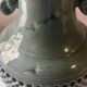 Celadon vase with openwork cranes H 29 cm