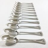 12 silver shell teaspoons