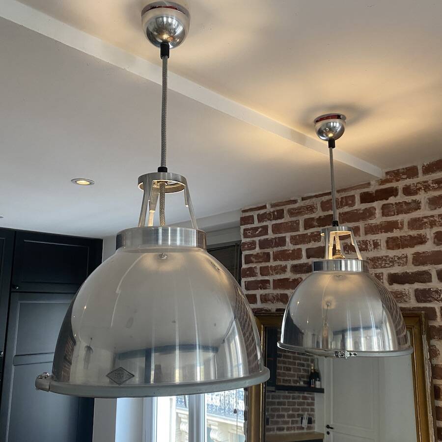 Pair of Original BTC England Titan Pendant Lights, Size 1