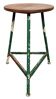 Tabouret d'atelier industriel vert, années 1960