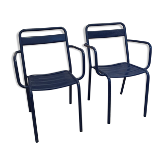 Paire de chaises extérieures Fermob 1980
