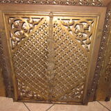 Antique brass fireplace front