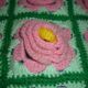 Cushion hook green pink yellow 40x40
