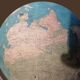 Vintage illuminated glass globe world map - 1940s