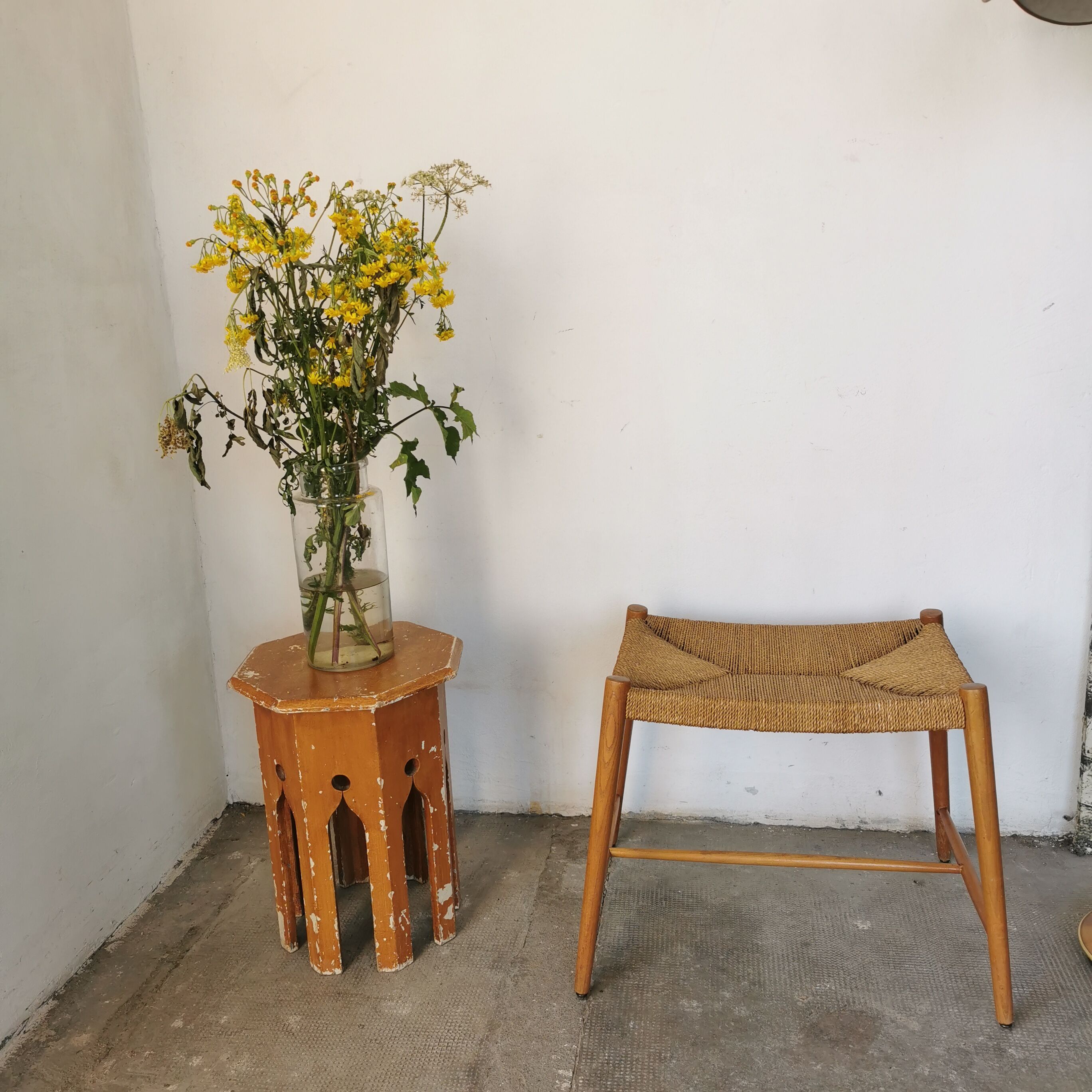 Rope stool 1950 Sigune Daläge by Meisterkreis