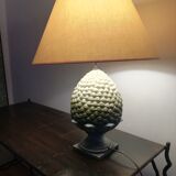 Lamp chaumette faience shape green pine cone 45x22 cm