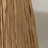 Raffia lamp and shade, 2 M fabric cable