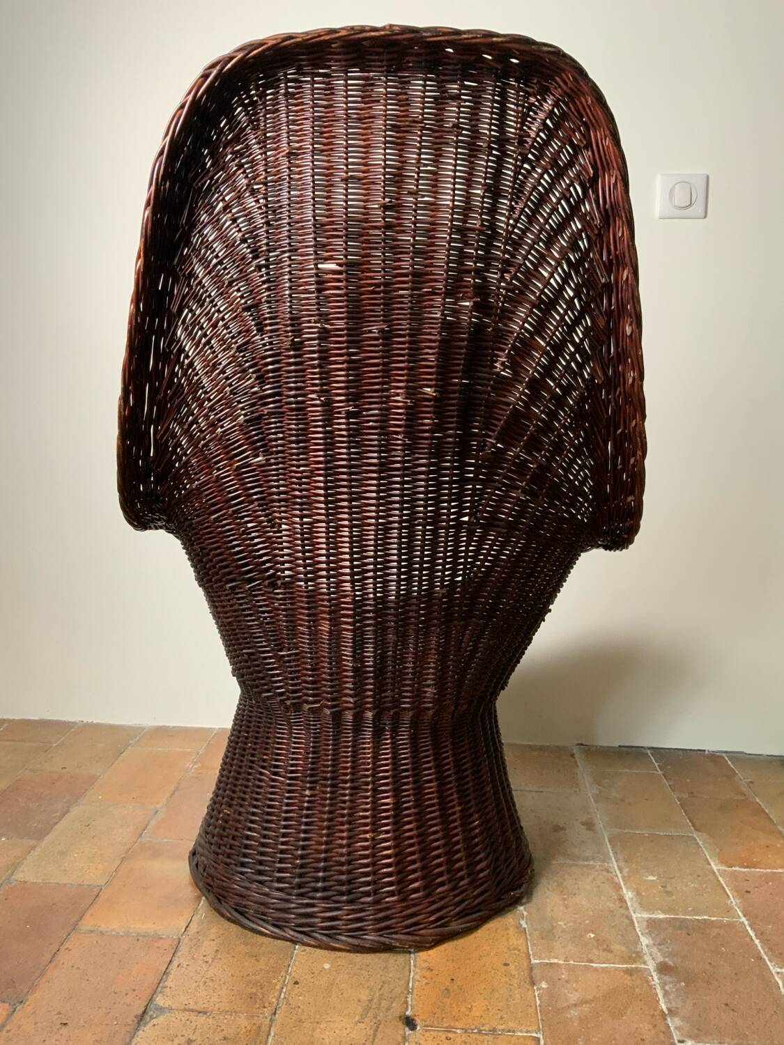 Mid-Century Wicker Armchair