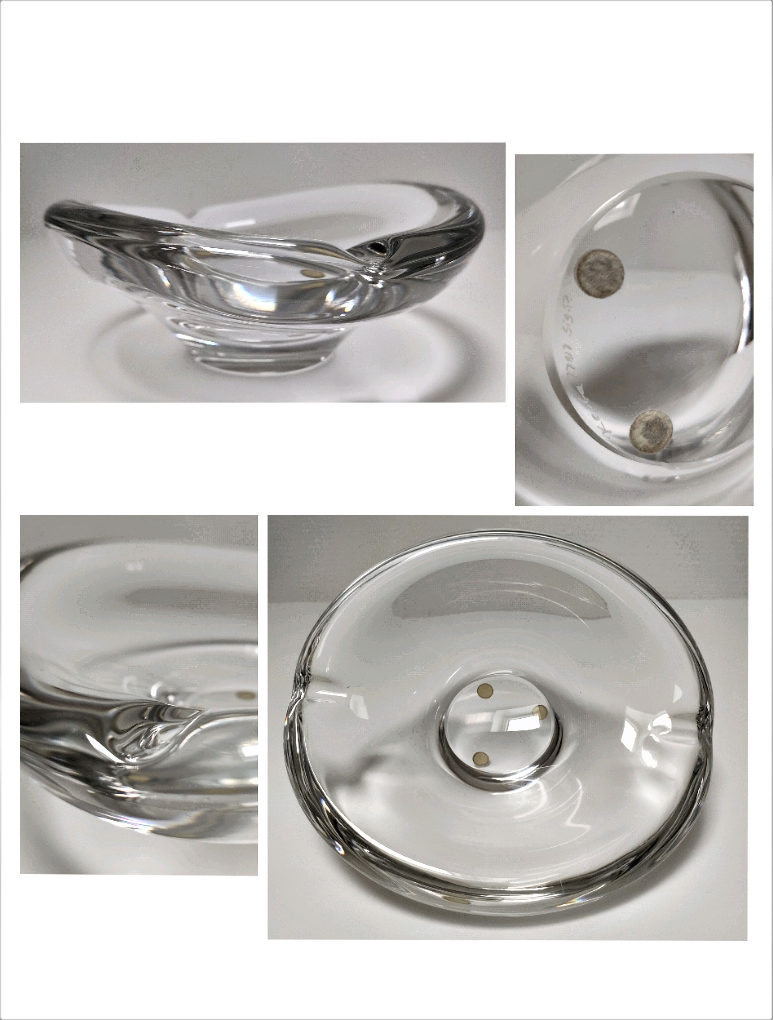 Design art glass ashtray by Kosta