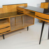 Ensemble modulaire de table, table de nuit et commode par M. Pozar, années 1960