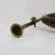 Old brass hunting horn