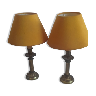 Paire de lampes de table en bronze