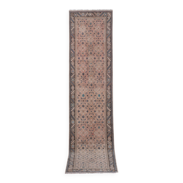 Tapis vintage turc de oushak tissé à la main 97x417 cm